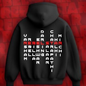 REBEL STAR Black Hoodie